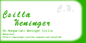 csilla weninger business card